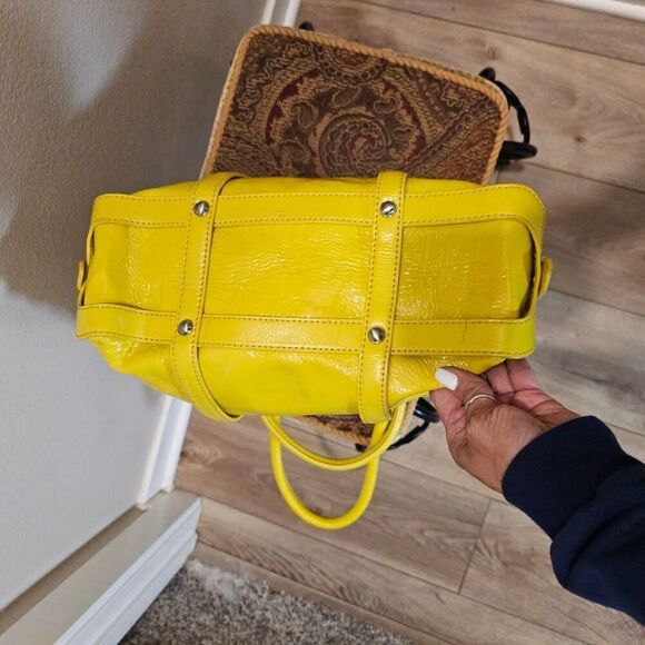 Michael Kors Yellow Patent Leather Handbag - Picture 6 of 10